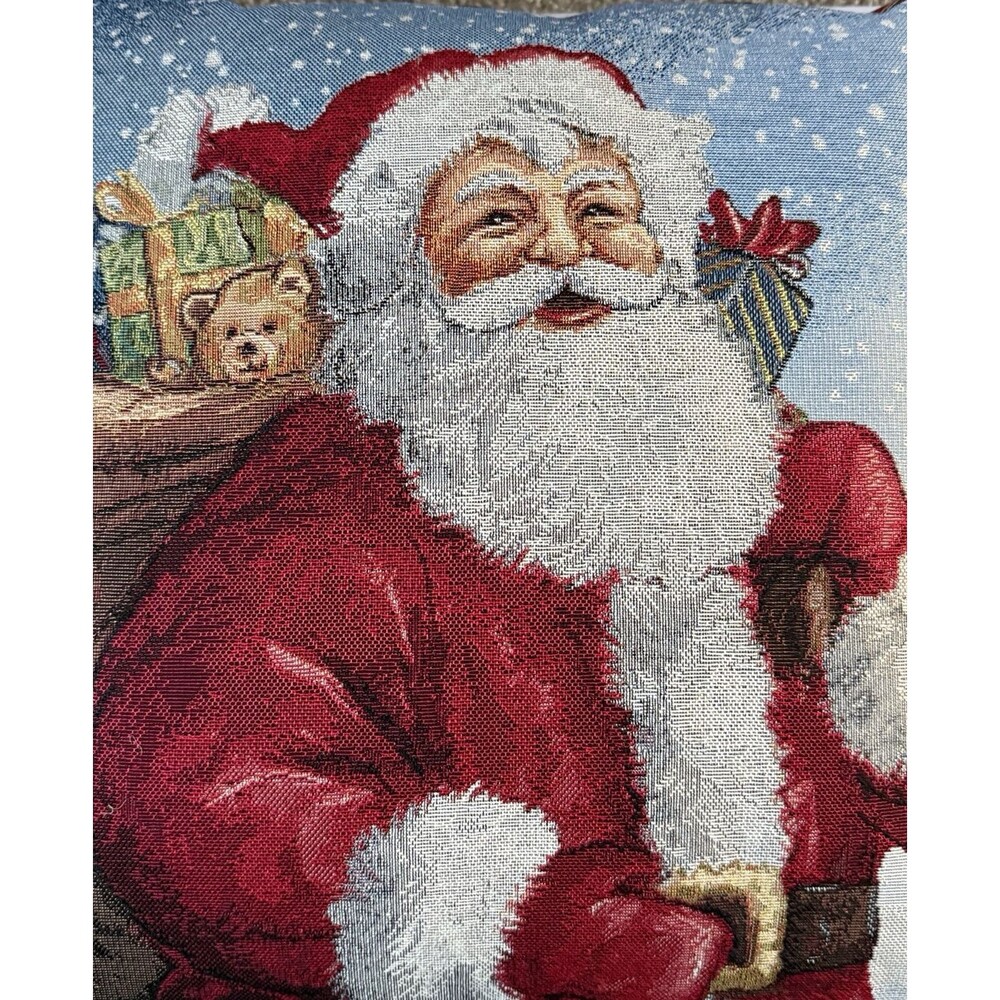 Caldeira Luxury Santa Claus Christmas Throw Pillow Decorative Made in UK - Picture 3 of 12